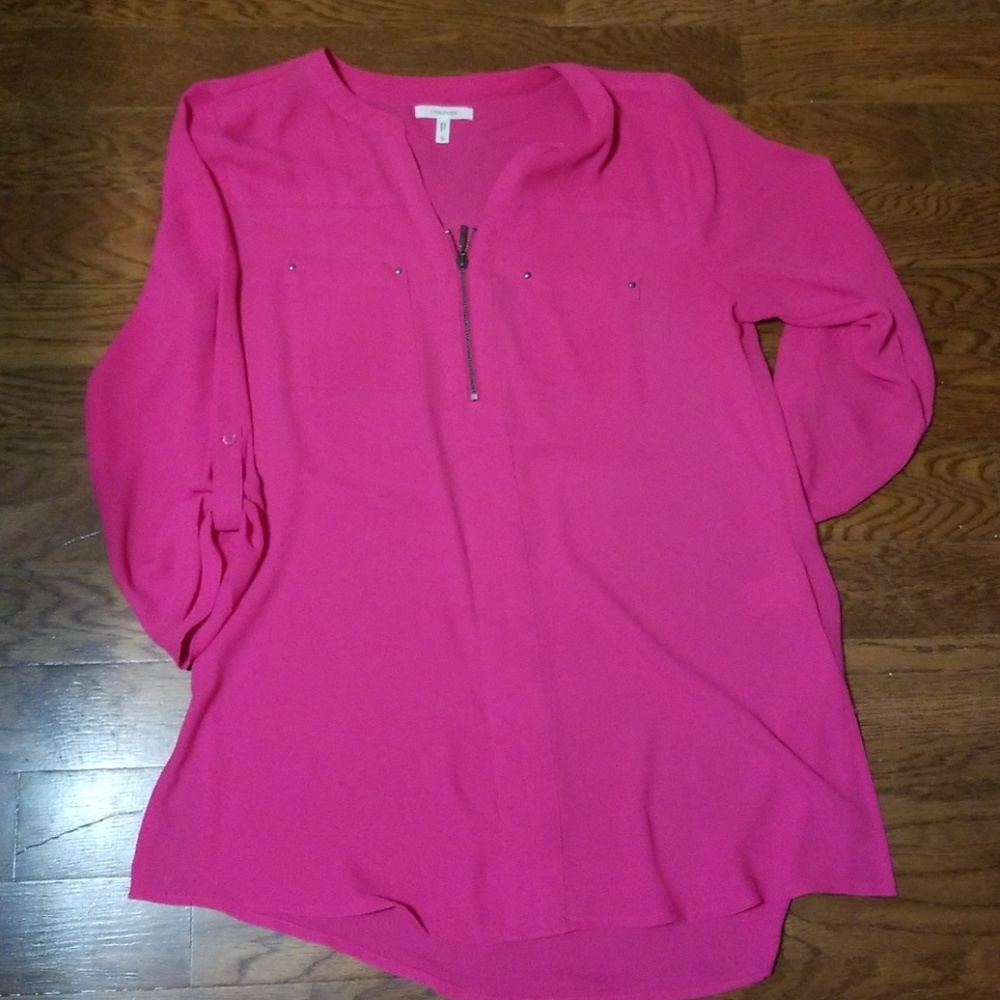 Maurices hot pink hi-lo blouse